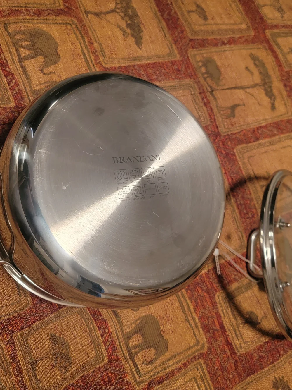 T.J.Maxx Stainless Steel Stockpot with Glass Lid - Silver